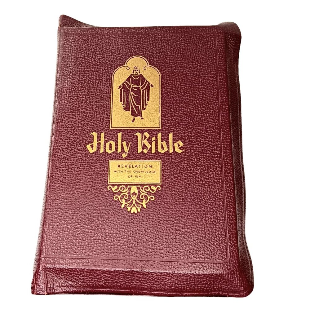 Holy Bible Revelation The Knowledge of Him Red Letter Excellent Condition 1952